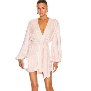 Retrofete Gabrielle Robe dress - Taffy Pink - Sz L